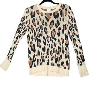 A NEW DAY Cheetah print pullover sweater